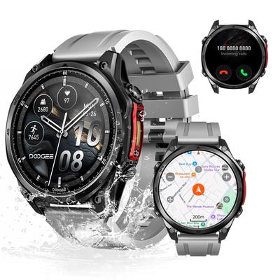 Doogee Anywise W1 Pro, 1,43'' Smartwatche Fitness dla Telefonu z Androidem/iPhone'a, Ponad 170 Trybów Sportowych, Odbieranie/Wykonywanie Połączeń/12 Dni Baterii/2 Paski
