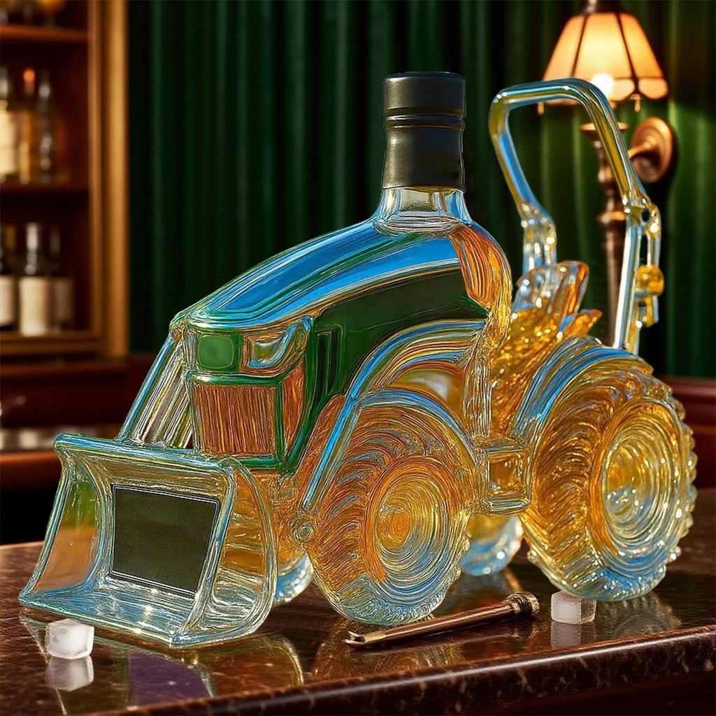 3D Wine Bottle Glass Decanter Glass Liquor Bottle Barware Wine Bottle Creative Storage For Bar Cabinet Decoration Whiskey Lovers