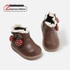 2025 Korean Style Baby Girls' Soft Sole Mid-Top Boots - Autumn/Winter Princess Snow Boots