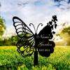 Metall- Gartenschild Schmetterling mit Erdspießen Benutzerdefiniert Personalisierte Outdoor-Dekoration