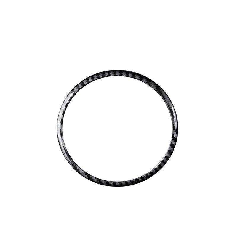 For Mazda 3 Axela 2019-2024 Carbon Fiber Steering Wheel Horn Button Ring Trim