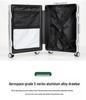 Universal Aluminum Frame Trolley Suitcase with Front Opening and Large Capacity for Women and Men