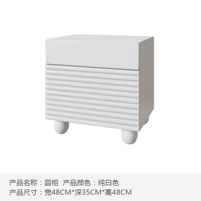 Bedside Table Nordic Style Ins Modern Light Luxury Paint Bedside Storage Cabinet Princess Pink Bedroom Bedside Cabinet