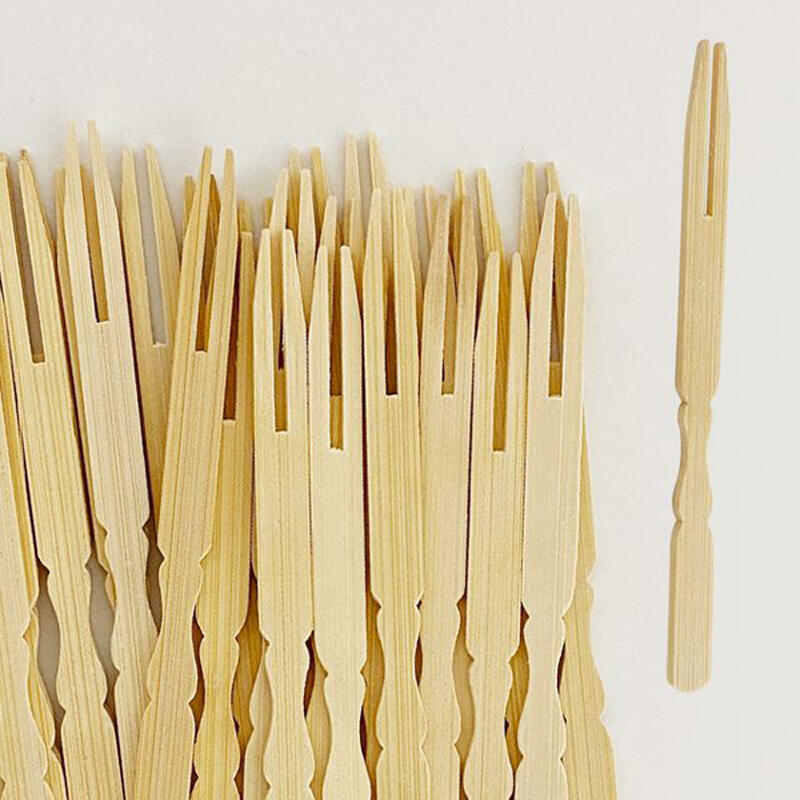 

40-piece set of practical bamboo snack forks