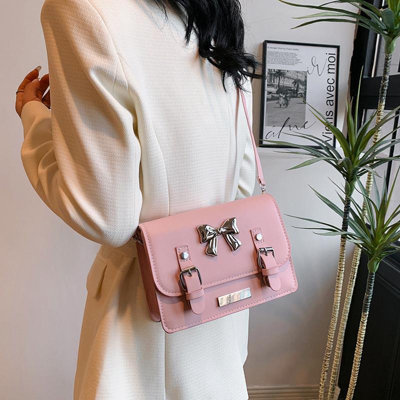 Stylish Small Square Bag For Women With Adorable Bow Detailing In Trendy Colors