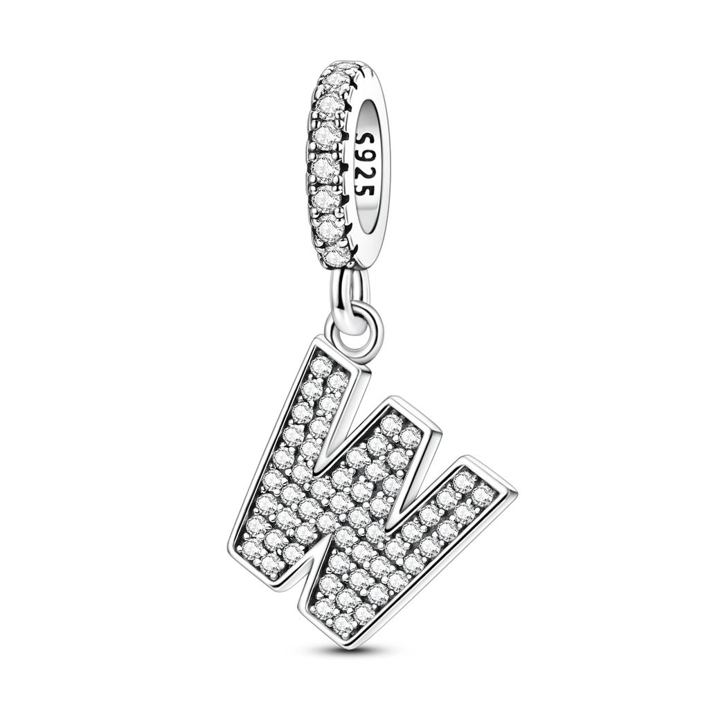 Decorative Charms Genuine Copper Heart Pendant Piece Letter Name Charm Decorations Bead Elements Suitable For Authentic Bracelet Style For Women