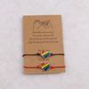 6Pcs Love Heart Rainbow Beaded Bracelet Boho Friendship Braided Rope Couple Prided Bracelet  Couples