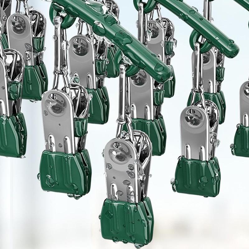 Edelstahl Wäschetrockner Metall Wasserdicht Trockenständer 10 Klammern Haken Wäscheständer Bügel Unterwäsche Socken Halter