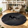 Round Rug Custom NameDAF Pattern Non Slip Carpet Home Floor Decor
