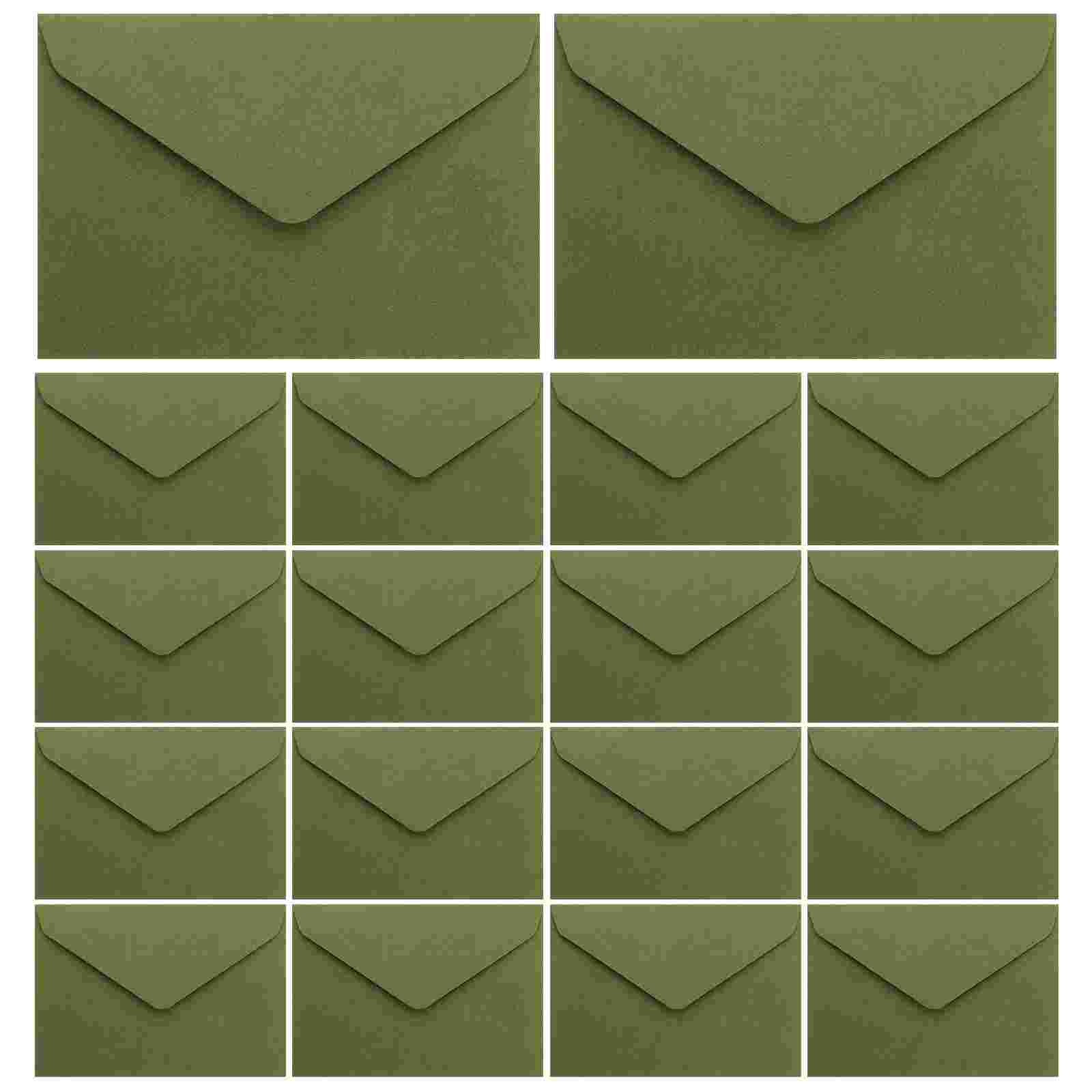 

40pcs Retro 120g Thick Triangle Envelope Wedding Card Grass Green Invitations Paper Envelopes Printing Products Vintage envelope зелёный