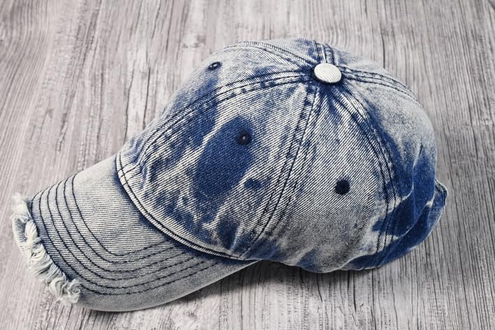Vintage Sliten Denimbuksa Hatt för Män och 7987002 Storlekar [LTG] Kvinnor, (JP, 56,0 cm, 59,0 cm, Marinblå)