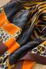 Women' Satin Scarf 70x70 - Tiger Pattern, Leopard Trim, Animal Style