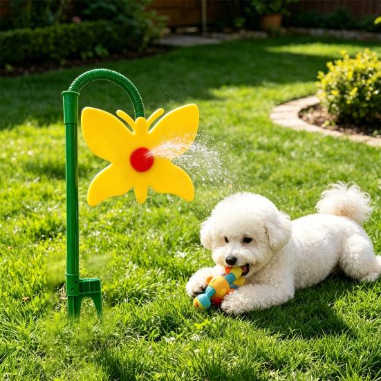 Aspersor de Césped Mariposa Loca, Aspersor de Jardín Mariposa Bailarina, Divertido Aspersor Mariposa Giratorio 360 Grados para Riego de Jardín y Patio, Perros Niños