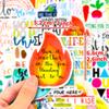 50 Inspirational Text Stickers Cute Cartoon Inspirational Fairy Text Language Motto DIY Graffiti Stickers
