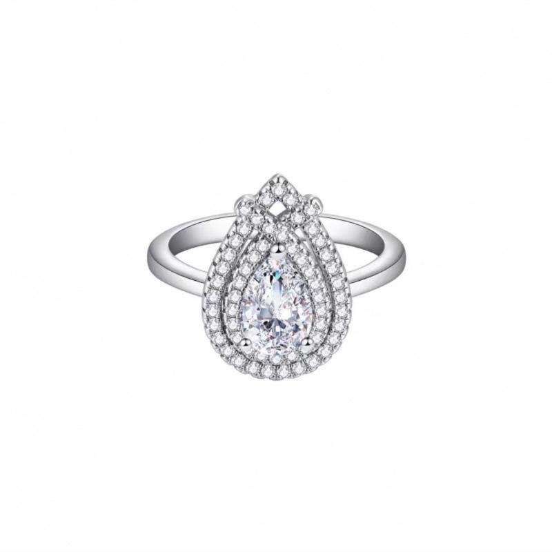 Waterdrop Zirconia Rhinestone Pendant Necklace - Elegant Versatile Design for Women
