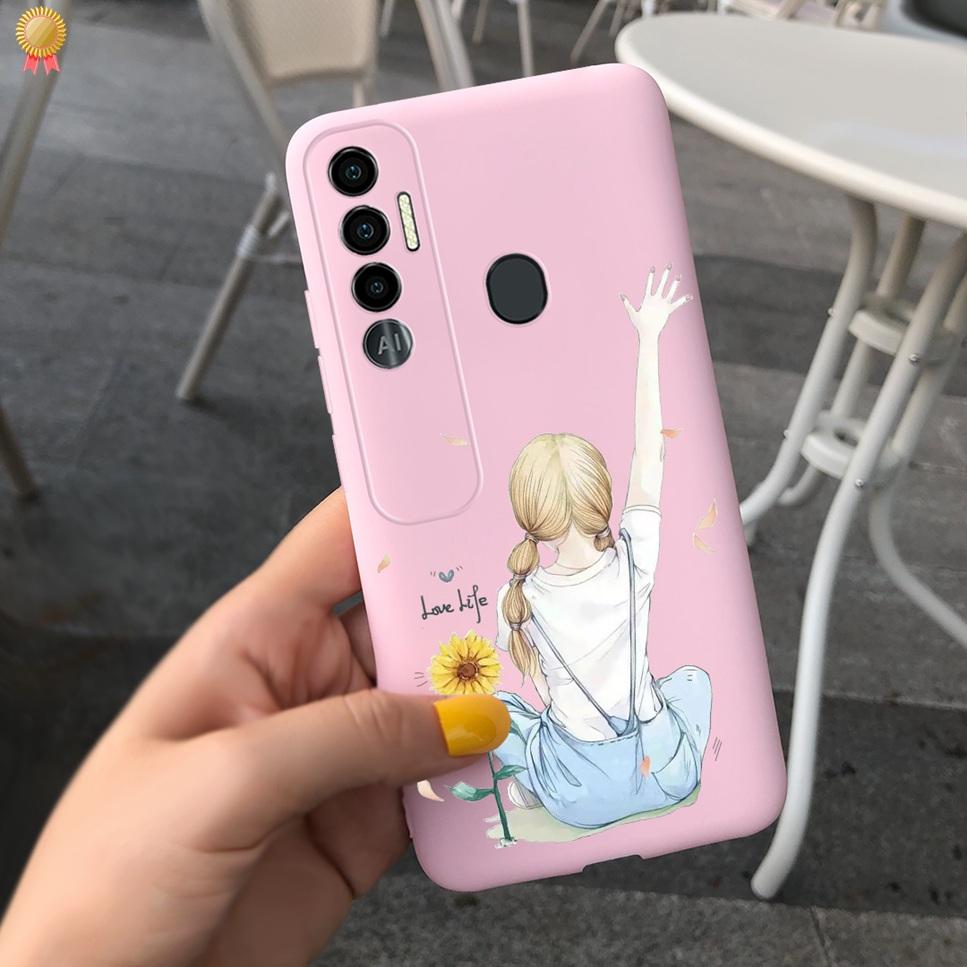 For Tecno Spark 7 P Pro 7P 7Pro Case Cute Girls Bear Back Cover Silicone For Tecno Spark7 P Pro Spark 7 P Pro 7P 7Pro Phone Case