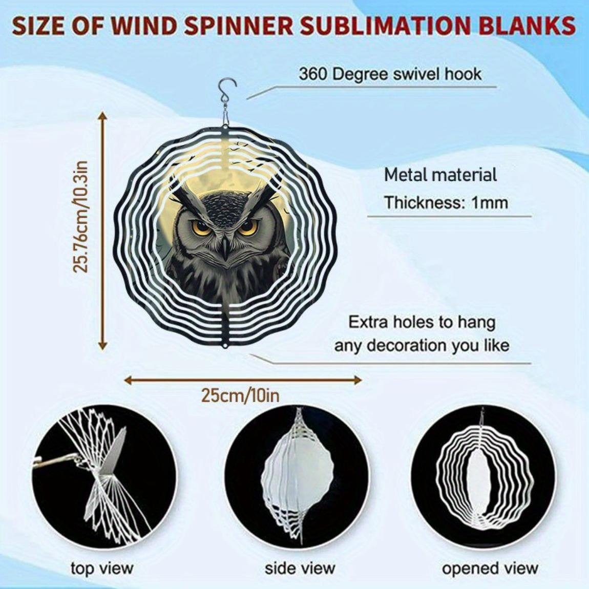 

Металлическая сова, колокольчик ветра с вращением на 360 градусов, светоотражающий декор для сада на открытом воздухе, не требует батареек, идеальный подарок для любителей природы