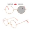 Dimmable Color Changing Round Fashion Round Small Face Round [REONAS] Glasses, Women's, Glasses, Actress, Effect, Cute, Travel/Outing, Women's (Pink