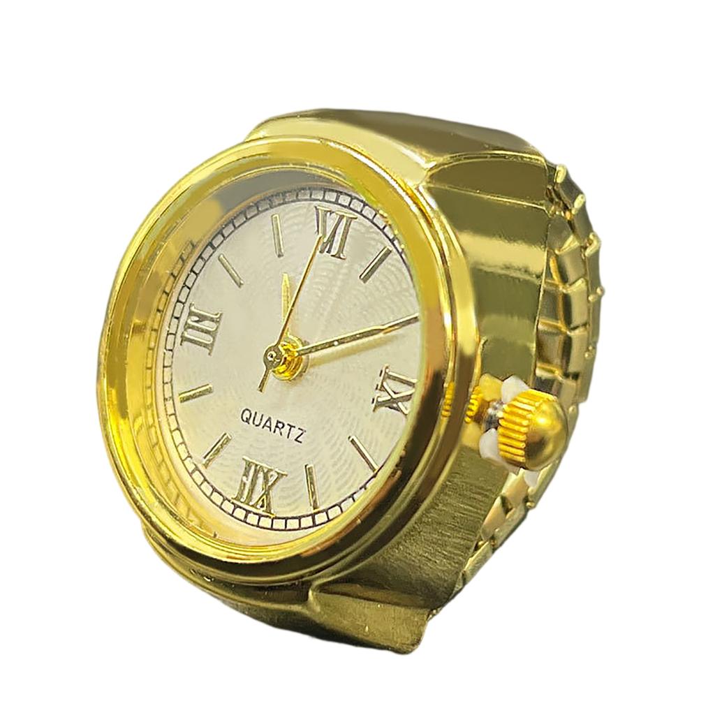 Ring Watch Fashion Square Ring Shape Watch Personality Creative Retro Style Ring Electronic Watch