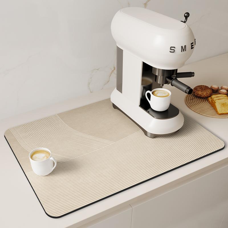 Quick Drying Dish Mat Kitchen Tableware Coffee Draining Pad Dinnerware Cup Bottle Placemat Super Absorbent Coffee Mats
