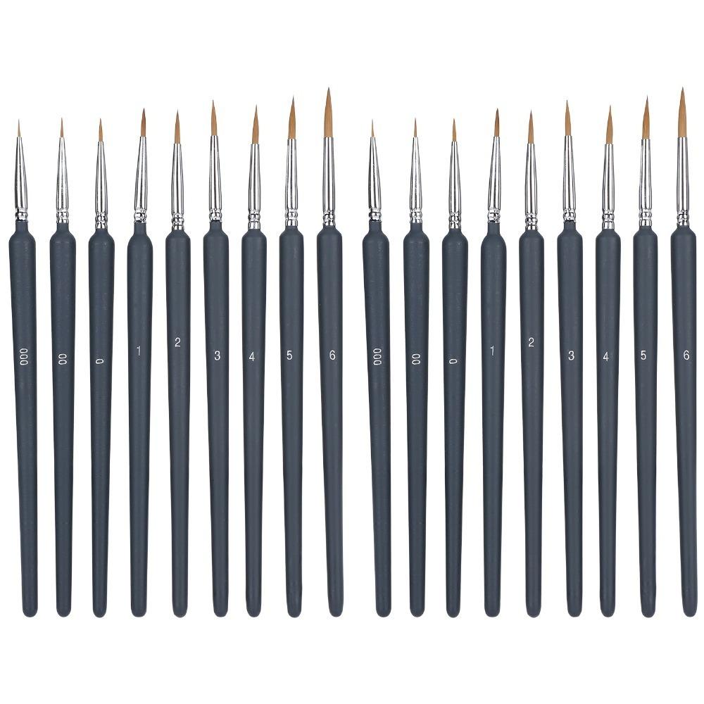 

18PCS Resilient Wolf Fiber Liner Paint Brushes Fine Line Art Brushes Fine Line Outlining Paintbrush Sets