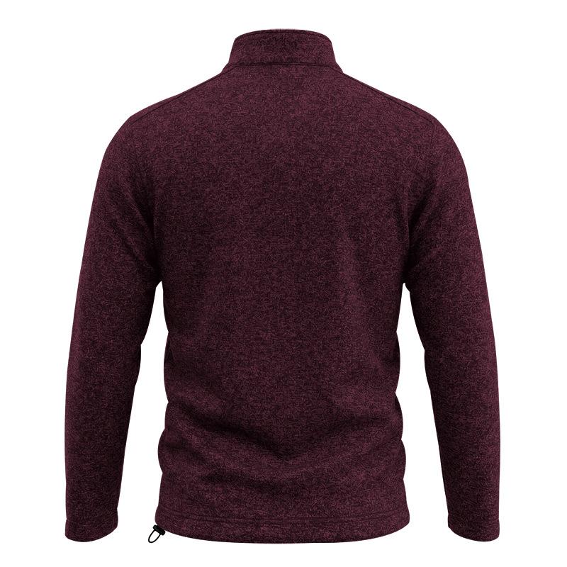 Men Casual Quarter Zip Fleece Sweatshirt Stand Collar Long Sleeve Pullover Outdoor Workout Daily Tops
