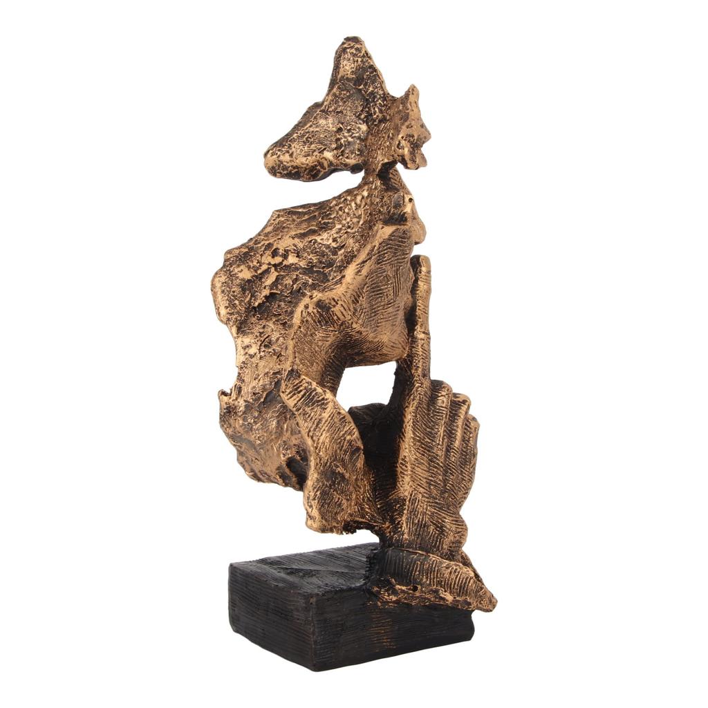  Is Gold Statue Antique Finish Colorfast Stable Base  Resin Thinker Statue for Family 