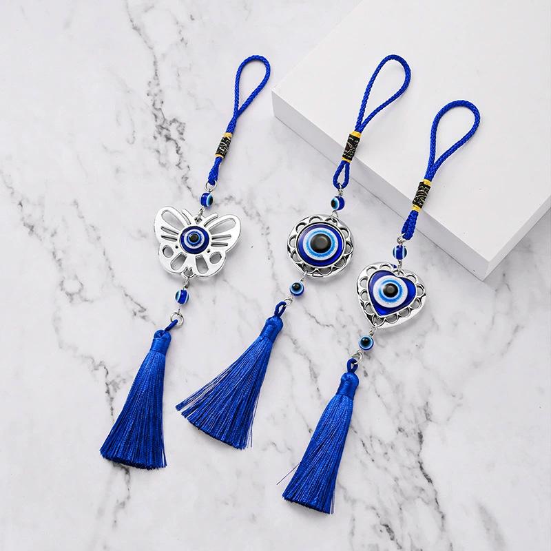 1 ks Démonské oko Autodoplňky Modré oči Retro přívěsek pro štěstí Dárky Ozdoby do auta Střapce