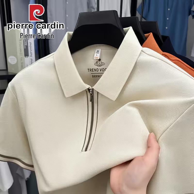 

Мужская футболка-поло с молнией и воротником, с коротким рукавом, Pierre Cardin 3XL