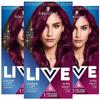 Schwarzkopf Live Haarkleur & Oplicht L76 Ultra Violet - Pak van 3