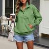 Women's Autumn/winter Fashion Long Sleeve Button Street Hoodie In Solid Color
