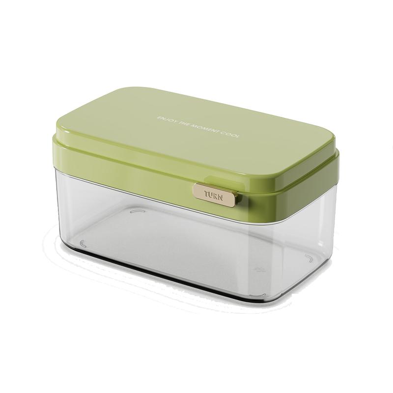 Chang Baosen 56-Grid Press-Type Ice Cube Maker with Lid & Storage