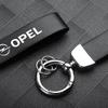 dajfhk1 1/2Pcs Car Styling Metal Leather Keychain Key Pendant Keyrings Gifts For Opel Mokka Corsa Meriva Zafira Astra J Car Wheel Hubcap