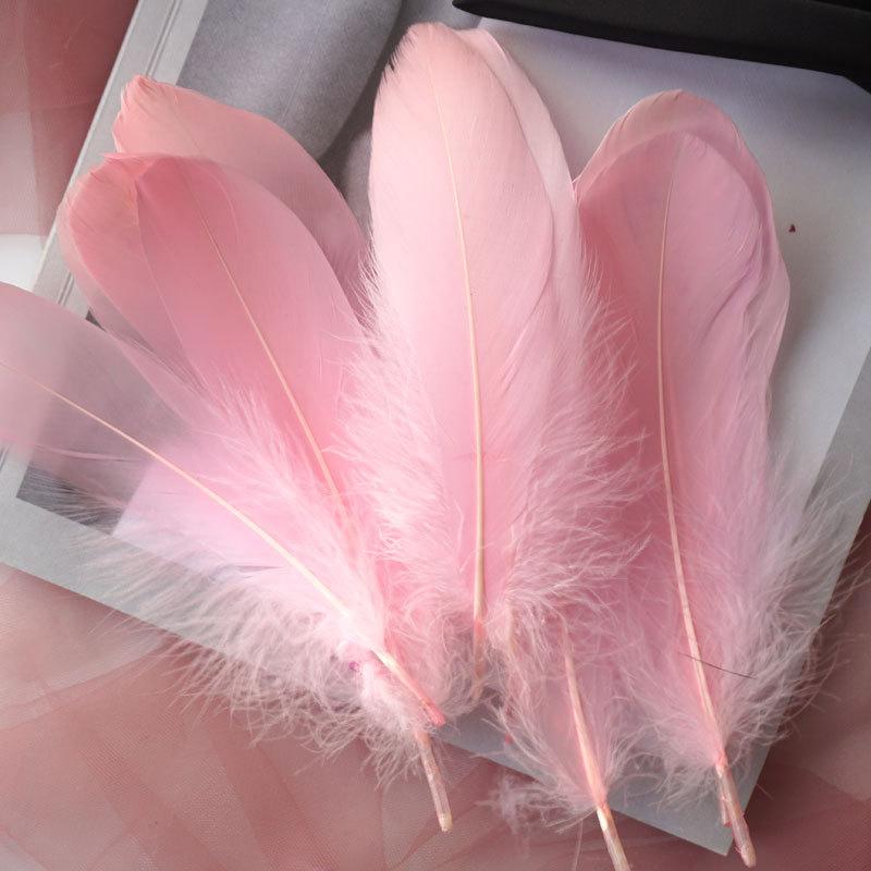 50Pcs Goose Feather Soft Big Floating Dream Catcher Wings Decoration Cat Stick Diy Sunflower Wall Decoration Colored Feathers