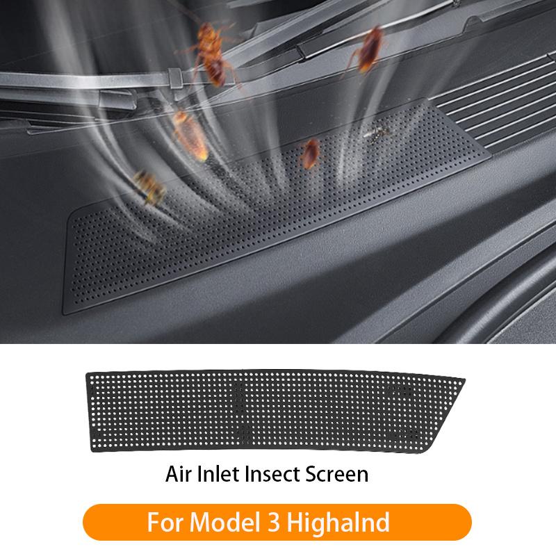 Front Grill Guard Grille Inserts Mesh for Tesla Model Y 3 Highland 2024-2021 Air Inlet Vent Cover Bumper Grid Filter Accessories