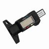 Car Digital Tyre Tire Tread Depth Gauge 0‑25.4mm Measurer Tool Caliper LCD Display Black