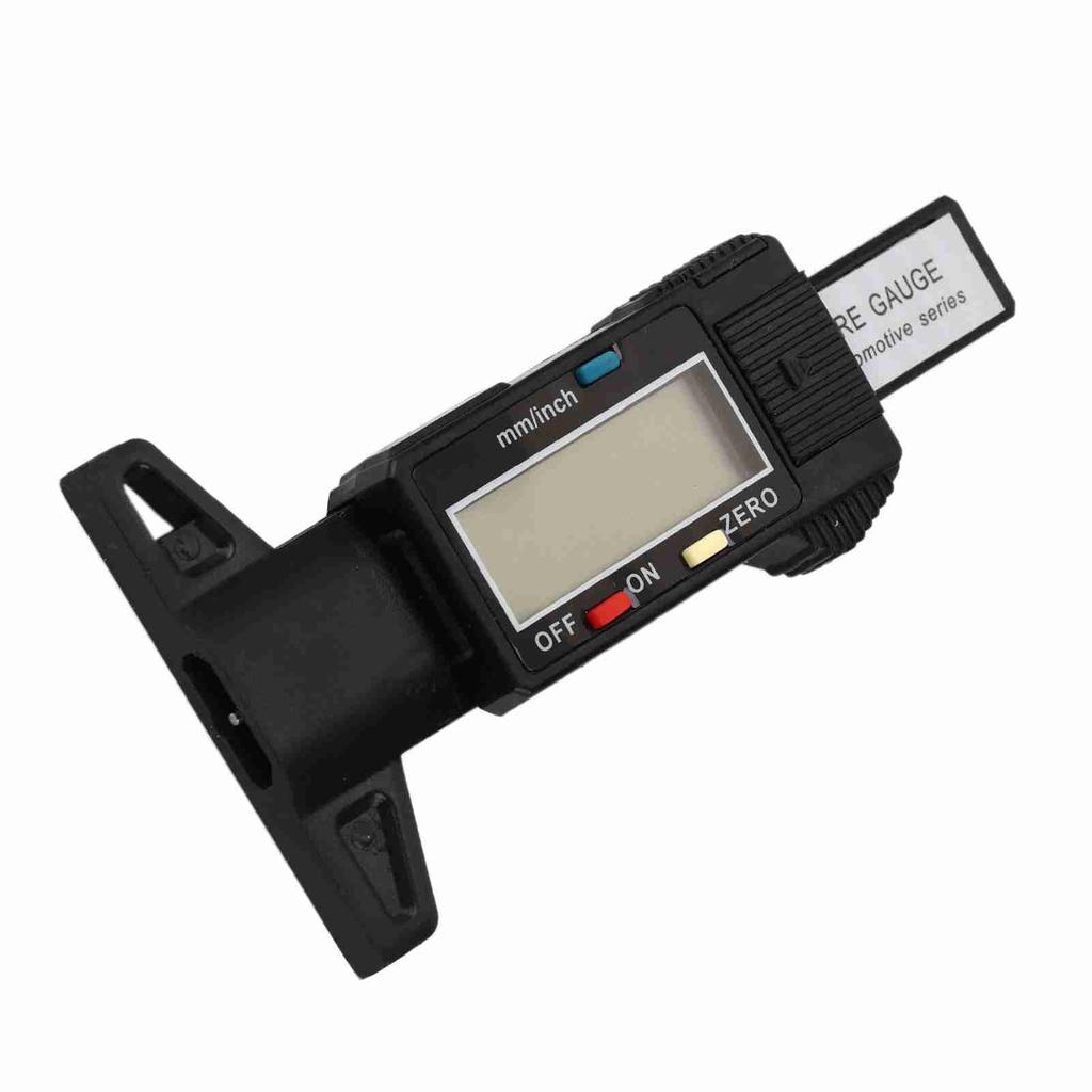 Car Digital Tyre Tire Tread Depth Gauge 0‑25.4mm Measurer Tool Caliper LCD Display Black
