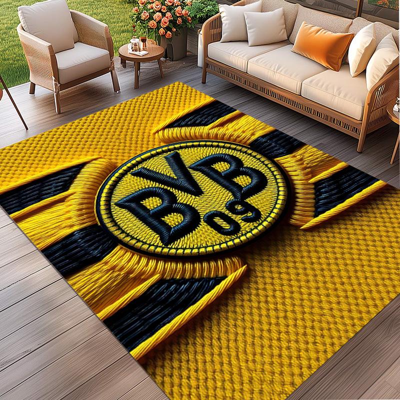 Kober s potiskem Borussia Dortmund, Omyvatelný podlahový koberec, Do předsíně, Koleje, Prádelny, Kanceláře, Pracovny, Bytový dekor, Dárek k narozeninám, Vánocům
