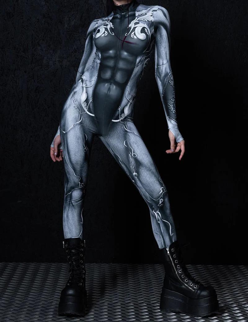 

3D цифровая печать сценические костюмы для взрослых Хэллоуин мероприятия карнавал тематическая вечеринка косплей костюм ролевые игры комбинезон Adult L