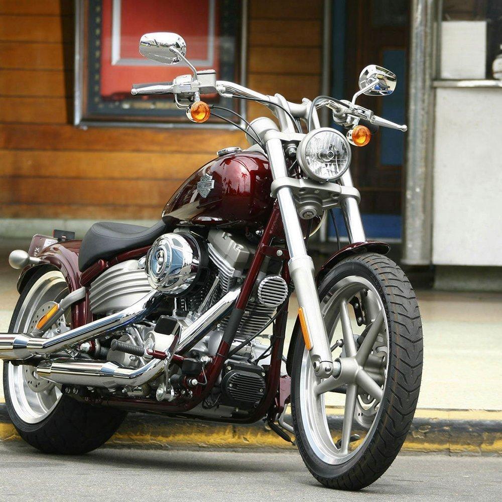 HANSWD Harley Davidson 8mm Chrome Rearview Mirror Left and Right Set (Chrome)