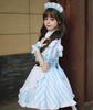 YZZYQQ Maid Cute Gothic Lolita Cosplay Luxury Maid Cafe Cute Sexy Con Cafe Cute Alice Lolita Princess Size 4XL Costume, Set, 5-Piece Set, Uniform,