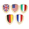 3D Metall Autoaufkleber Italien Frankreich Deutschland England Amerika Flagge Emblem Abzeichen Aufkleber