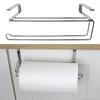 Paper Towel Holder Under Cabinet Tissue Storage Rack No Drilling Kitchen Paper Towel Hanger Organizer Hook for Household