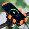 Universal Anti-Shock Motorcycle Phone Mount Vibration Dampening Handlebar Holder for Bicycle GPS Navigation Grip Adjustable