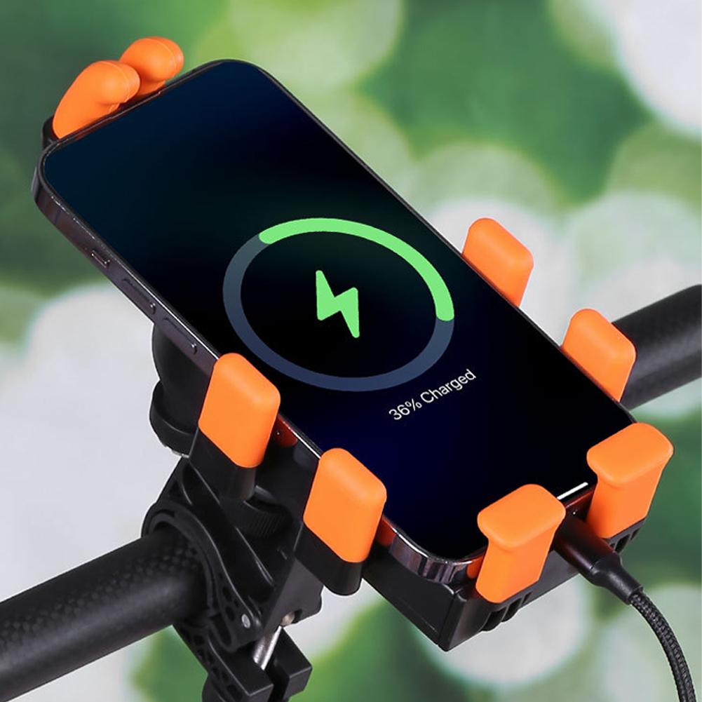 Universal Anti-Shock Motorcycle Phone Mount Vibration Dampening Handlebar Holder for Bicycle GPS Navigation Grip Adjustable