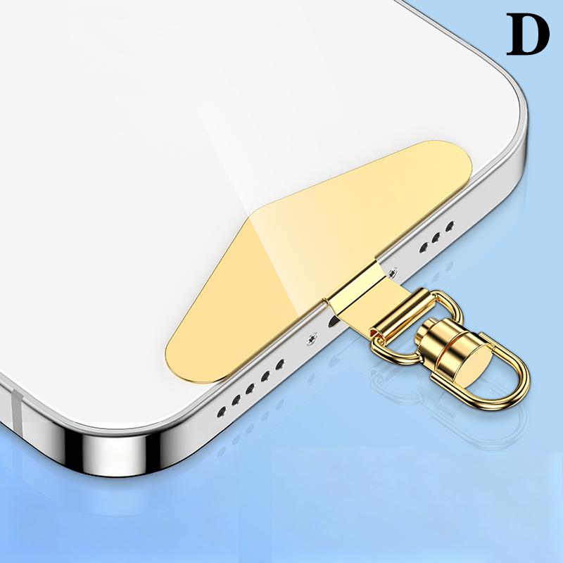 Steel Phone Lanyard Gasket Patch Anti-Lost Anti Fall Mobile Phone Rope Card Metal Clip Strap Hang Cord Tab Accessories