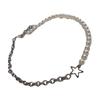 Trendy Beaded Necklace Fashionable Lady Choker Elegant Splicing Necklaces Stylish Neck Jewelry for Wedding Anniversary