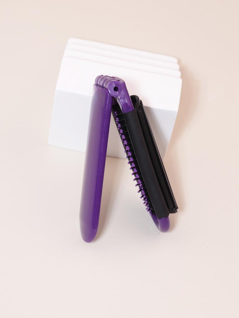 1pc Portable Mini Foldable Anti-static Massage Mirror Hair Comb Travel Girl with Mirror Foldable Comb Special for Real Hair Wigs