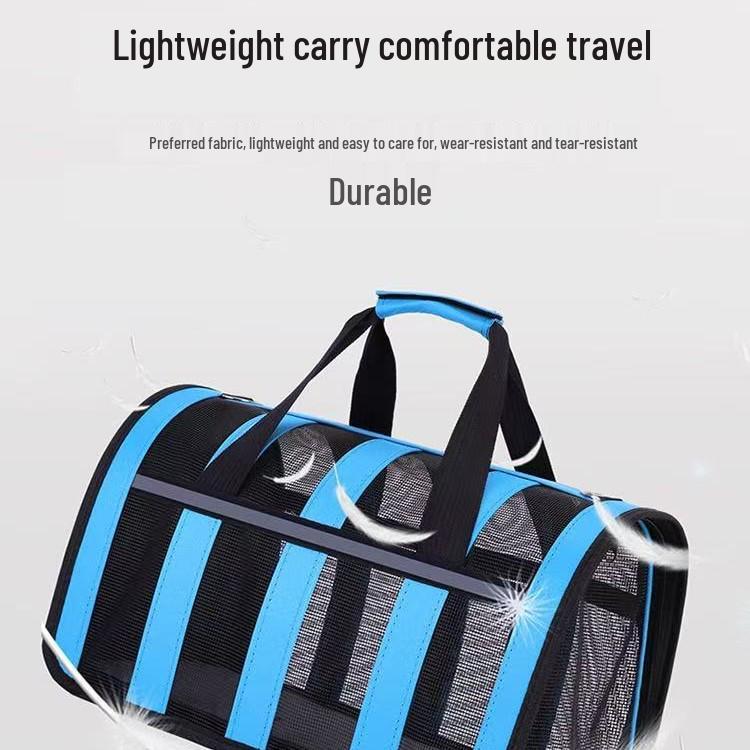 Foldable Pet Travel Bag: Breathable & Portable Carrier for Cats & Dogs, All-Season Use