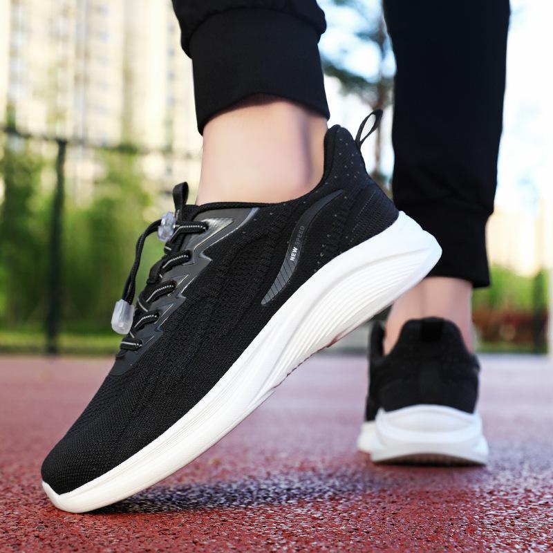 Spring and Autumn Women's Shoes Running Shoes Middle School Students Lightweight Breathable Fly-woven Casual Shoes Couple Shoes Travel Shoes Sports